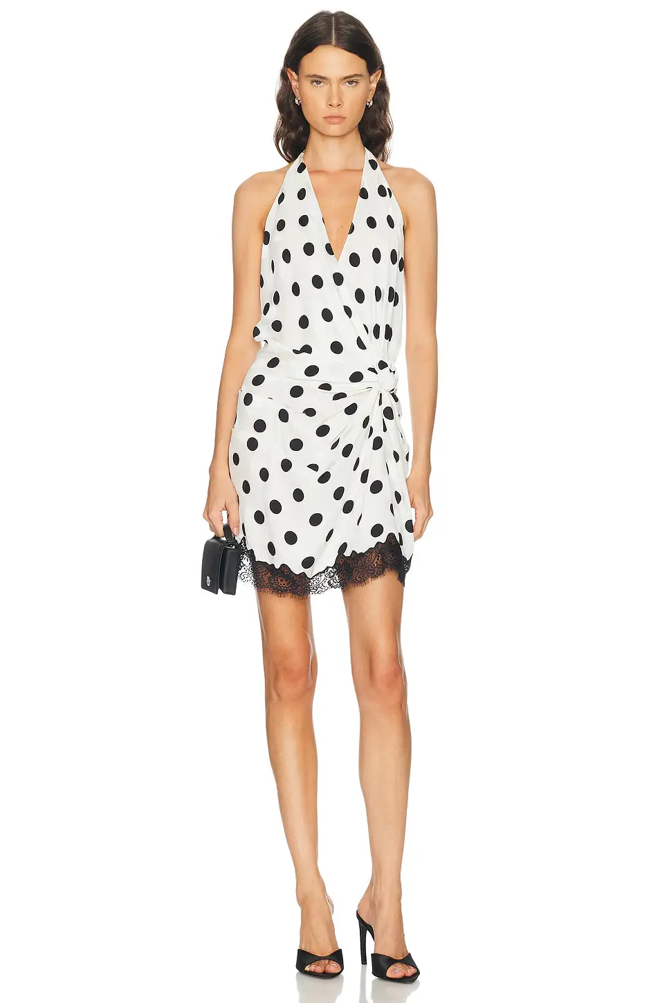 lpa claire mini dress Shay Mitchell's LPA Claire polka dot dress