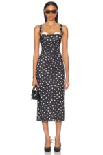 LPA Carla Midi Dress Black (1)
