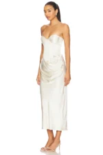 LPA Ilaria Corset Midi Dress (3)