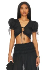 LPA Ophelia Tie Front Top (1)
