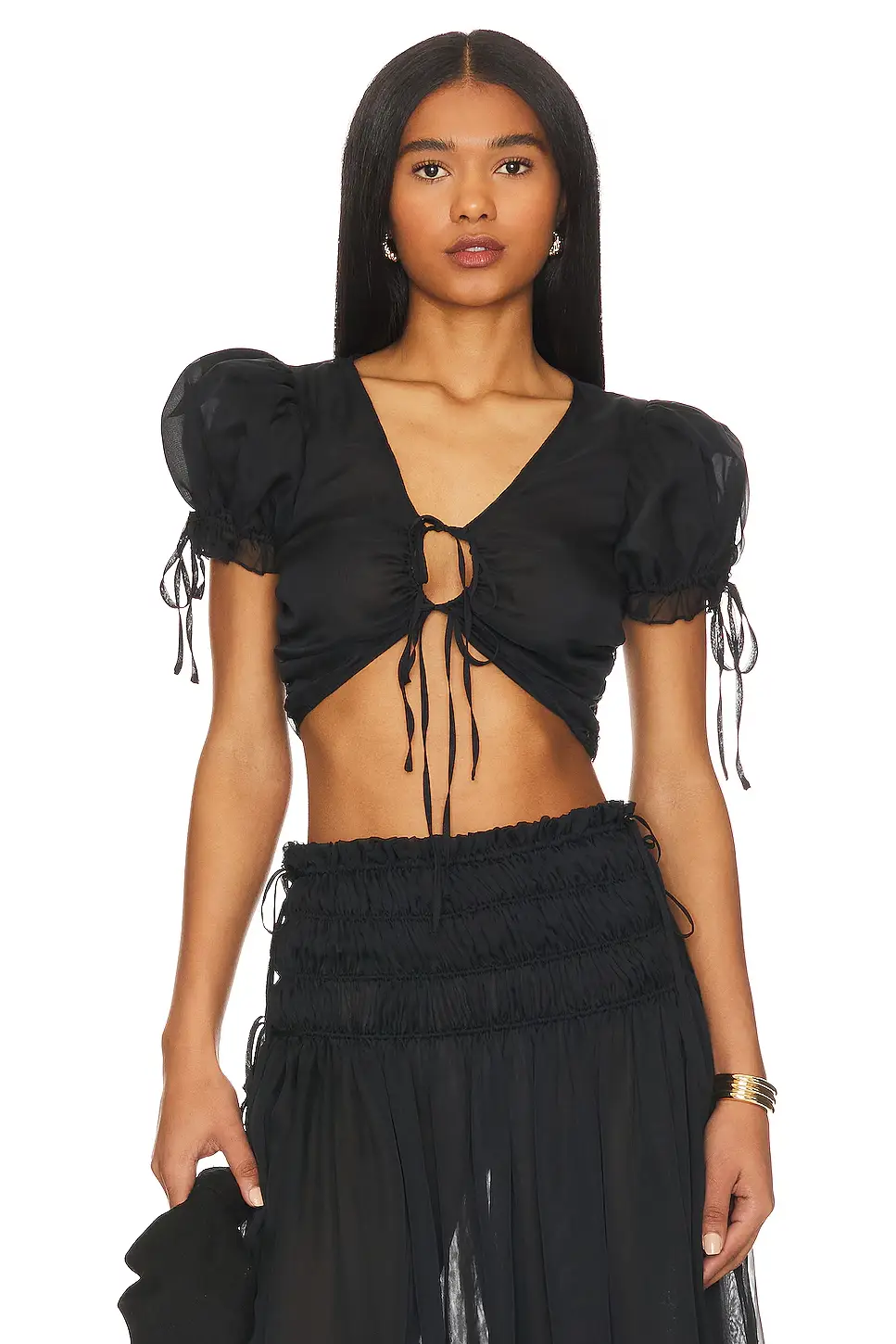 LPA Ophelia Tie Front Top (1) LPA Ophelia Tie Front Top (1)